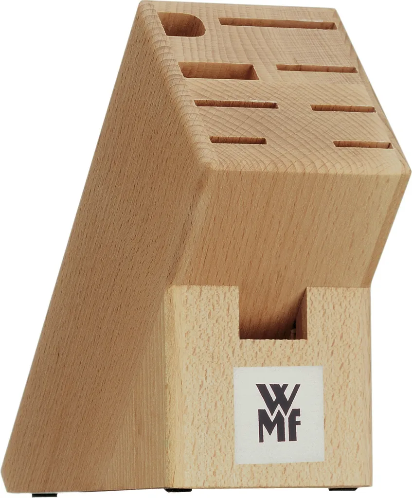 WMF Bloc à couteaux vide 18.8047.9990 - Support design en bois et inox