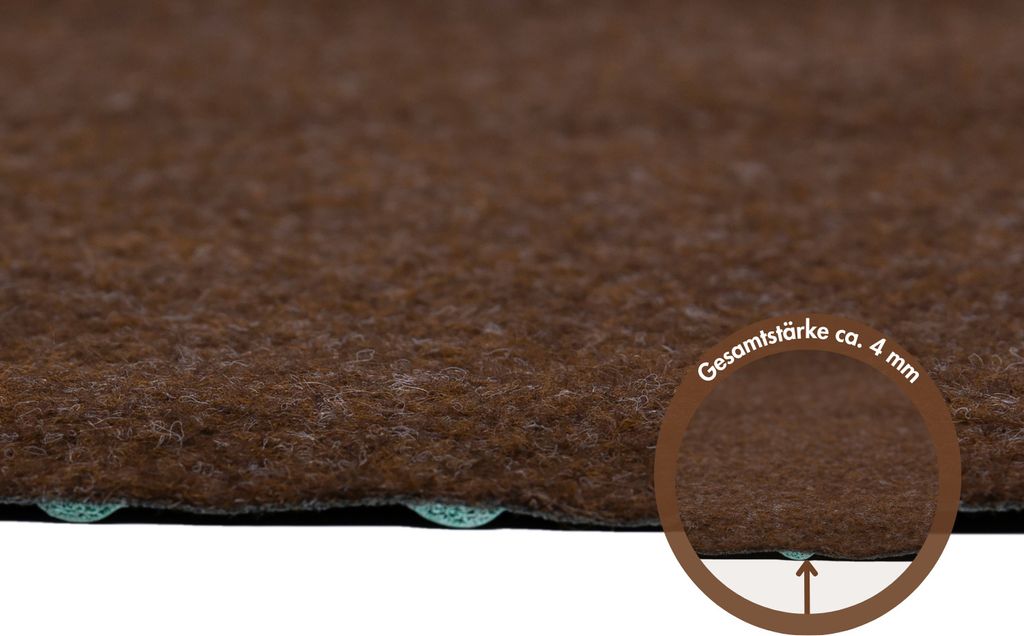 Kunstrasen Braun - 400 x 1000 cm - mit Noppen zur Drainage Produktbild 3