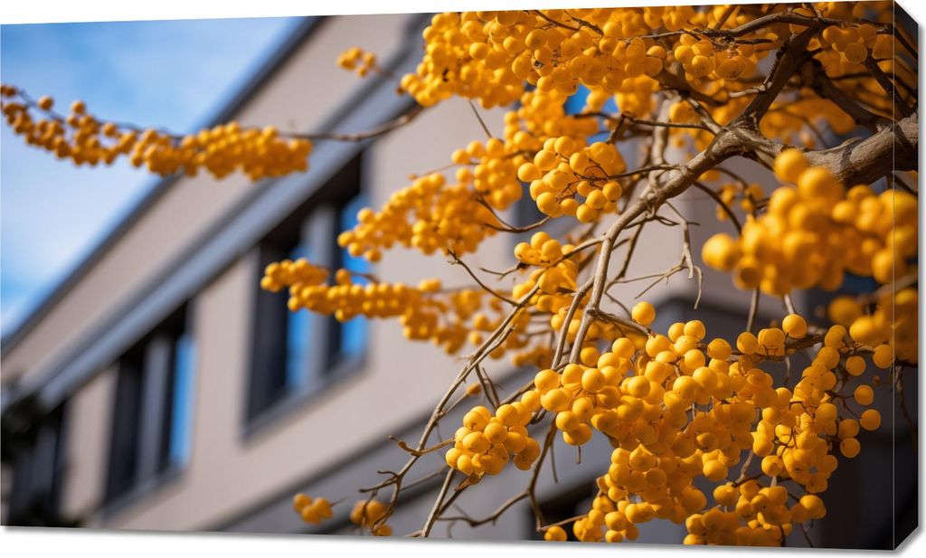 Bild 100x60cm Goldene Beeren