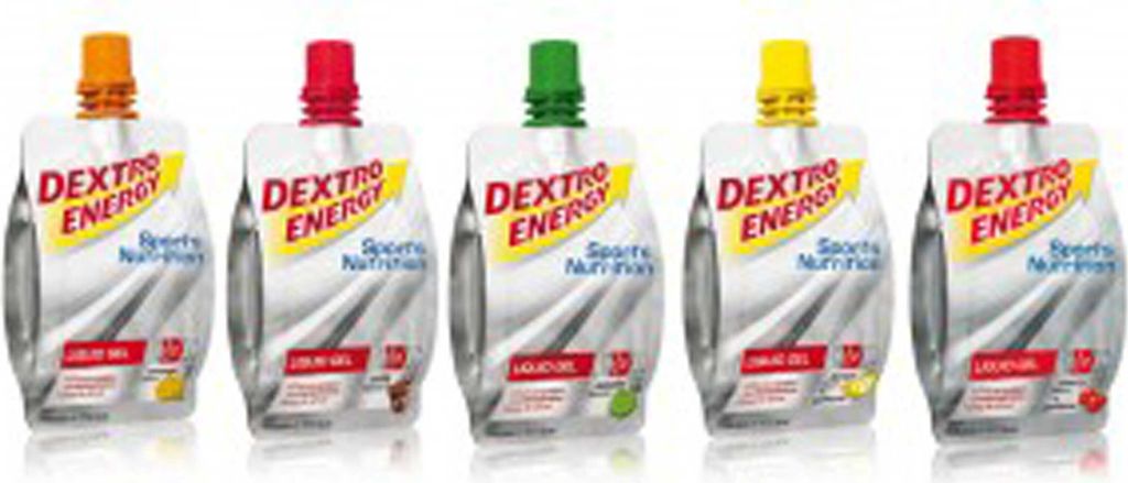 Dextro Energy Liquid Gel Lemon + Caffeine, 18x60ml (18er Pack), Energy Gel zur Kohlenhydrate Versorgung