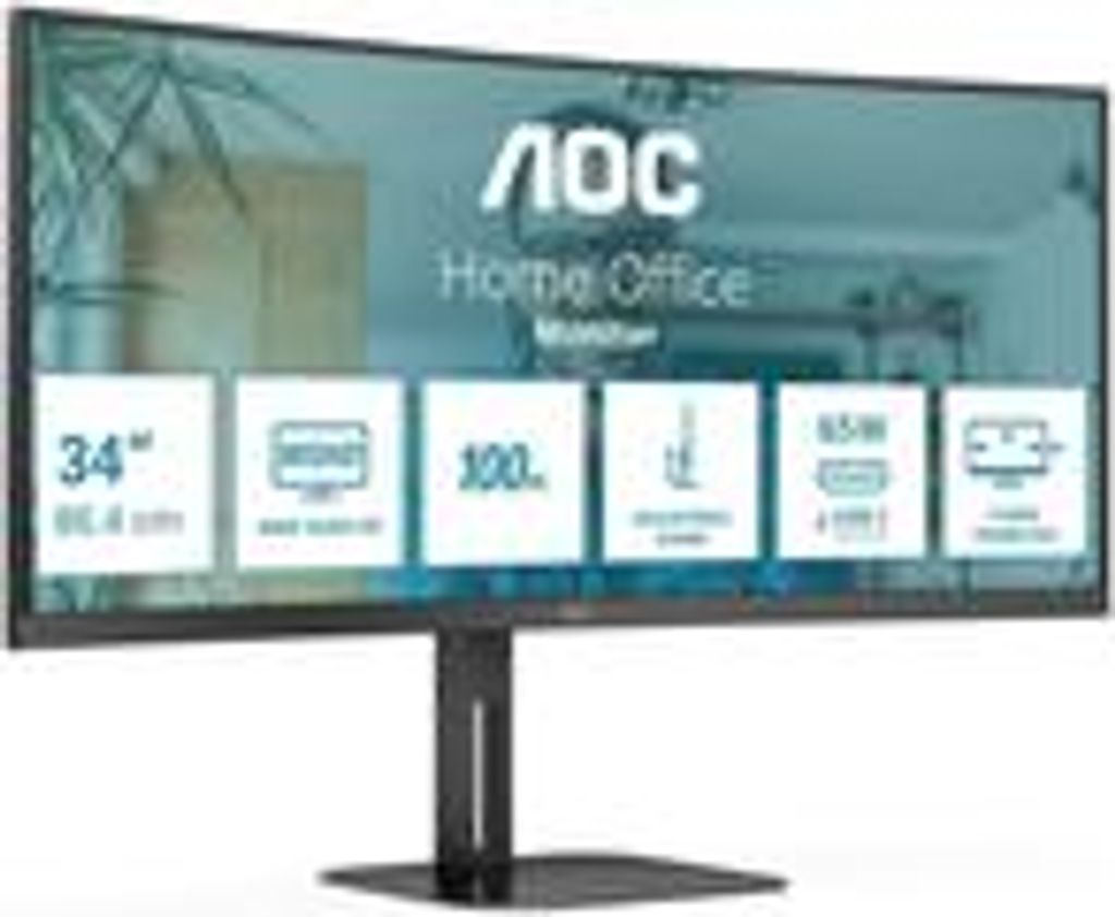 AOC V5 CU34V5C/BK/23, 86,4 cm (34"), 3440 x 1440 Pixel, Produktbild 