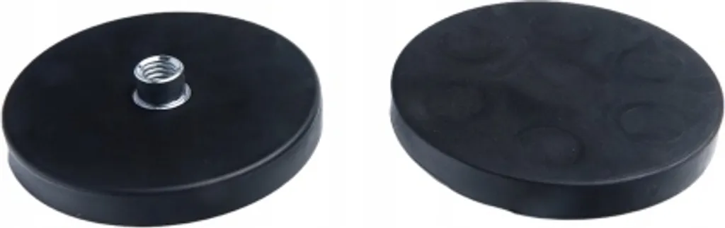 Aimant de Fixation Caoutchouté 66mm avec Douille M8 - Kit de 5 unités