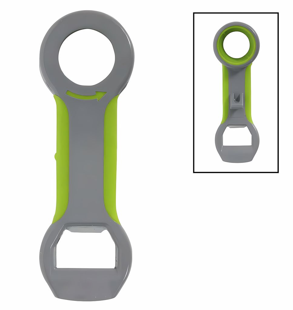 SUPERÖFFNER 4in1 Grau Flaschenöffner Vielzwecköffner Produktbild 