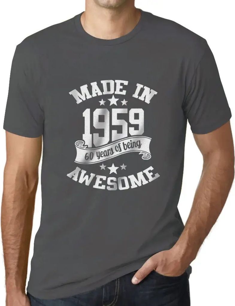 Herren Grafik T-Shirt Hergestellt im Jahr 1959 – 1959 – Geschenk 65. Geburtstag Jahrestag 65 Jahre Jubiläum 65 Jährige Mann Jahrgang 1959