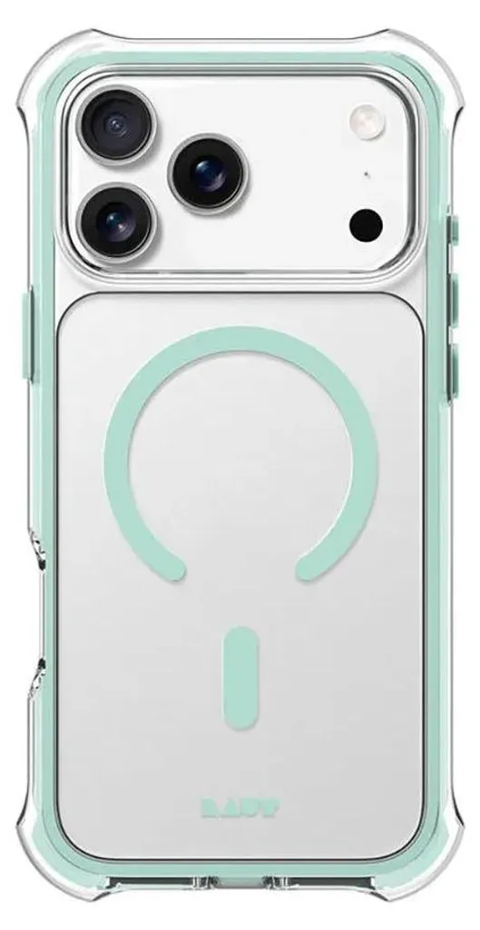 Protection iPhone 17 Pro Max LAUT AERO PROTECT - Aqua Mint et Technologie