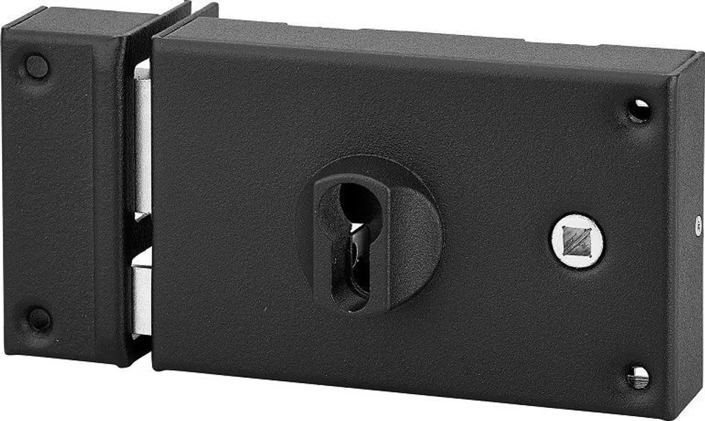 Serrure horizontale en applique Thirard 140x88mm fouillot cylindre noir