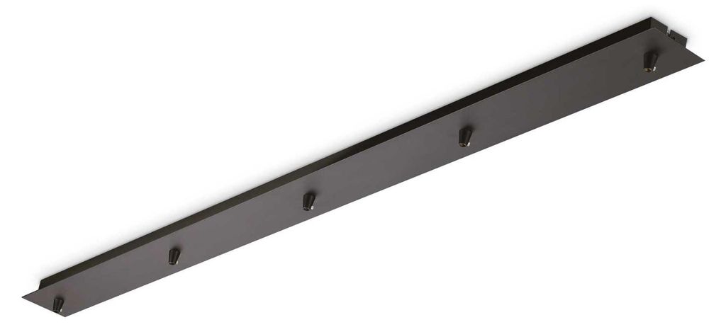 Rosone Lineare All In Metallo Nero 5 Luci Immagine del prodotto 