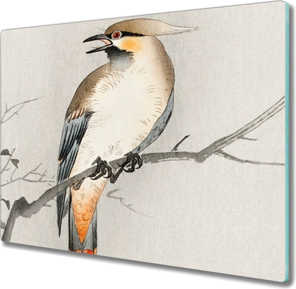 Coloray Herdabdeckplatte 60x52 cm Schneidebrett Kochplattenabdeckung Küchenbrett Hackbrett - Knoten Tiere Vögel