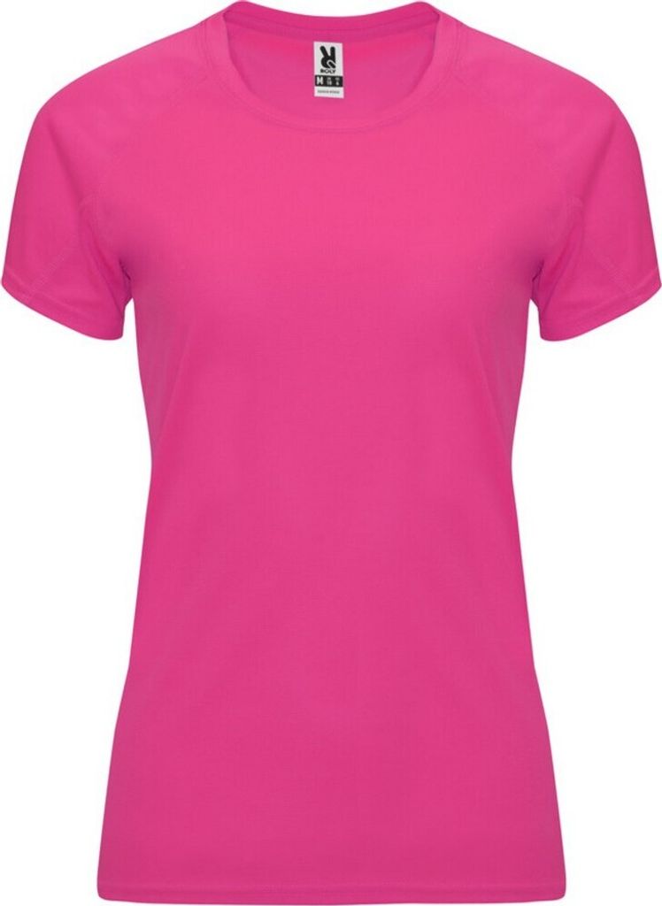 Roly - "Bahrain" T-Shirt für Damen - Sport kurzärmlig PF4340 (M) (Fluoreszierendes Pink)