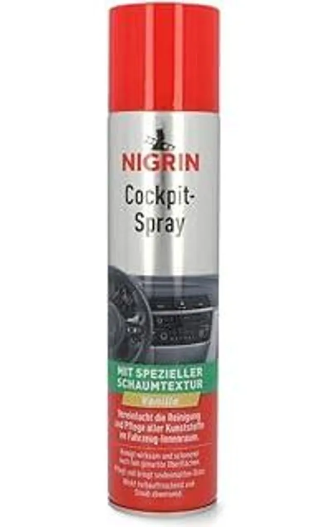 NIGRIN Cockpit-Spray Vanille 400ml: Finitura Satinata per Interni Auto