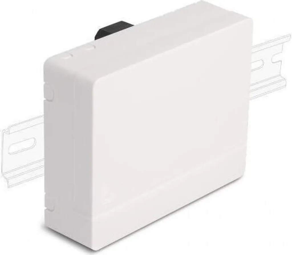 Boîte de jonction Delock 87141 compacte et robuste pour rail DIN blanc