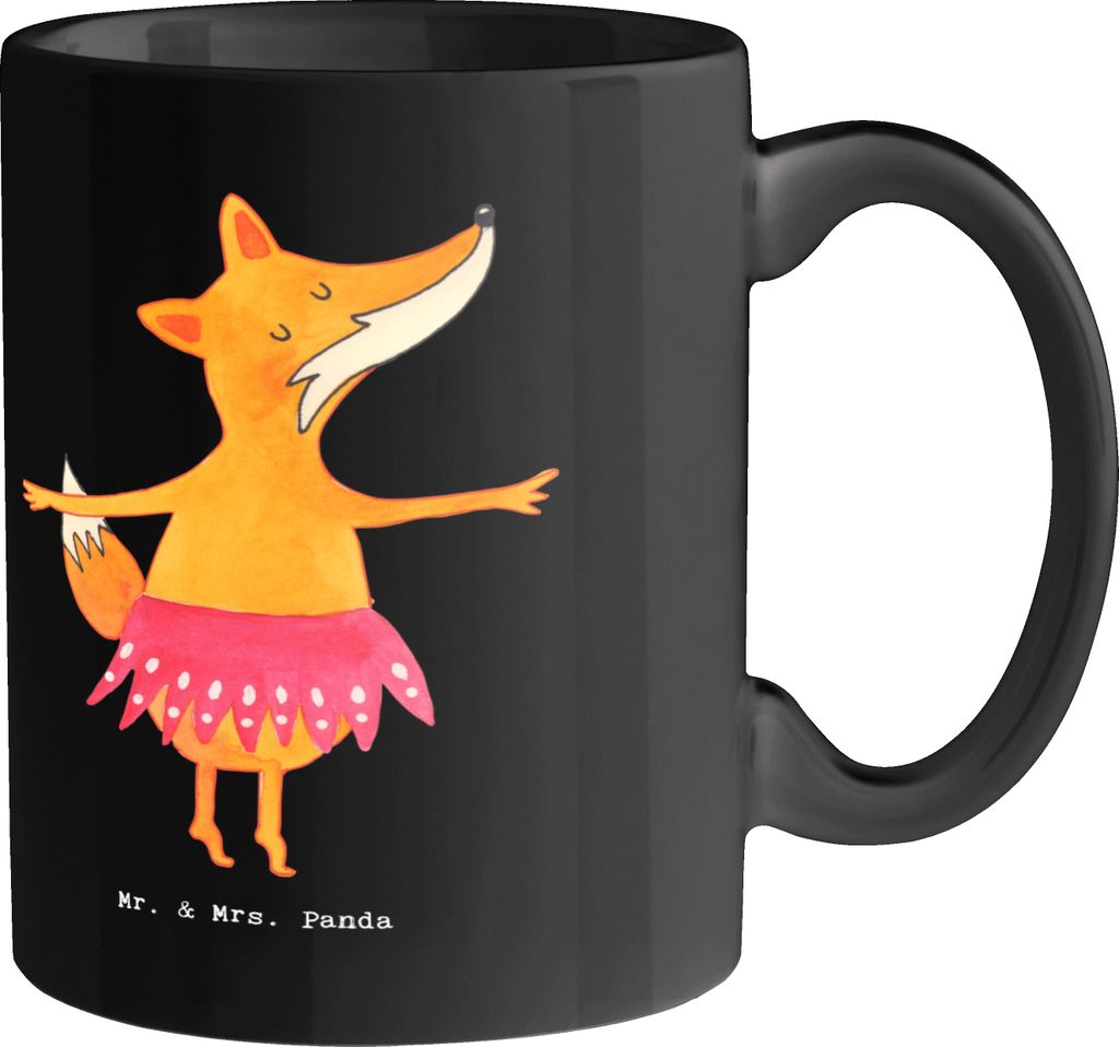 Mr. & Mrs. Panda Becher Tanzen Geschichten - Schwarz - Geschenk, Erzählen, Tänzer, kaffeebecher bedruckt, kaffeetasse keramik, Sportler, Keramikt...