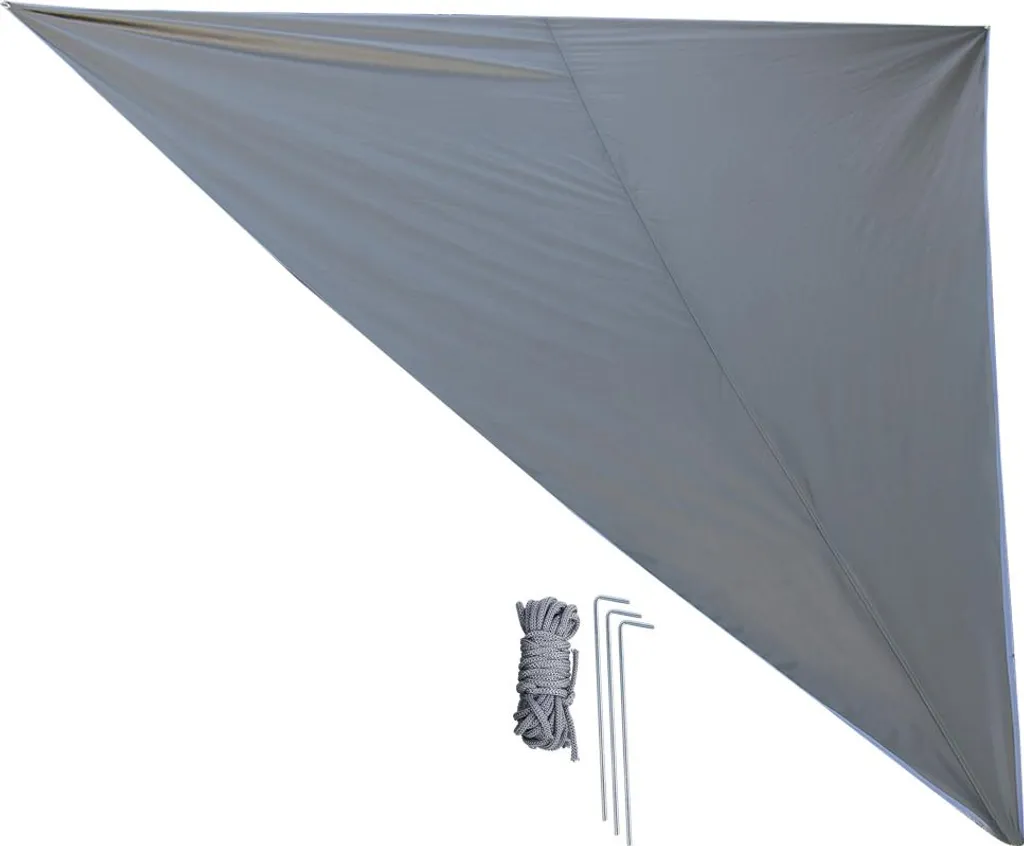 Abri soleil camping triangle 4m pour pique-nique et bivouac vert clair