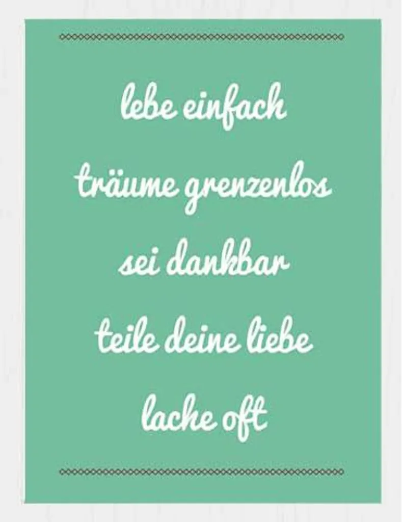Tableau décoratif avec citation positive et cadre en bois blanc Shinsuke