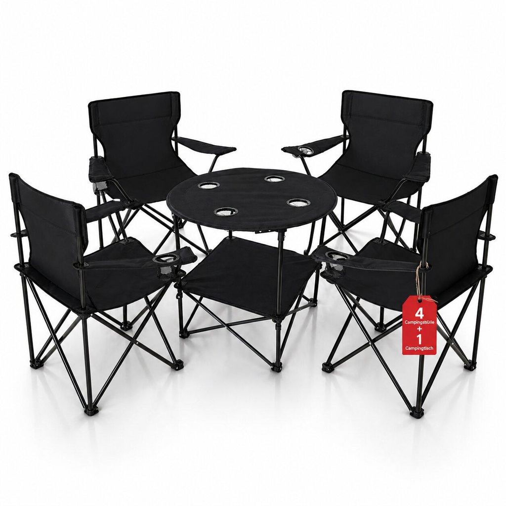 BigDean Camping Set klappbar – 4x Campingstühle + 1x Produktbild 