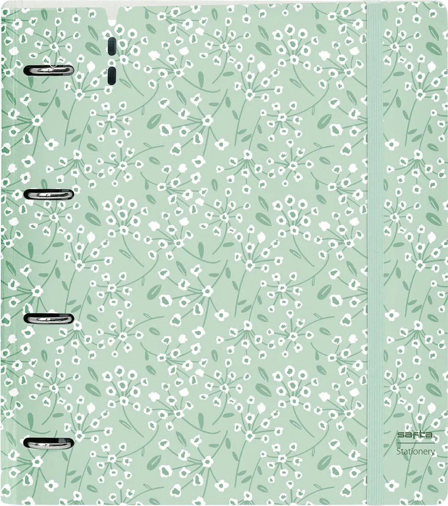 Quaderno ad Anelli Safta Fiori Verde Chiaro: Estetica e Funzionalità A4