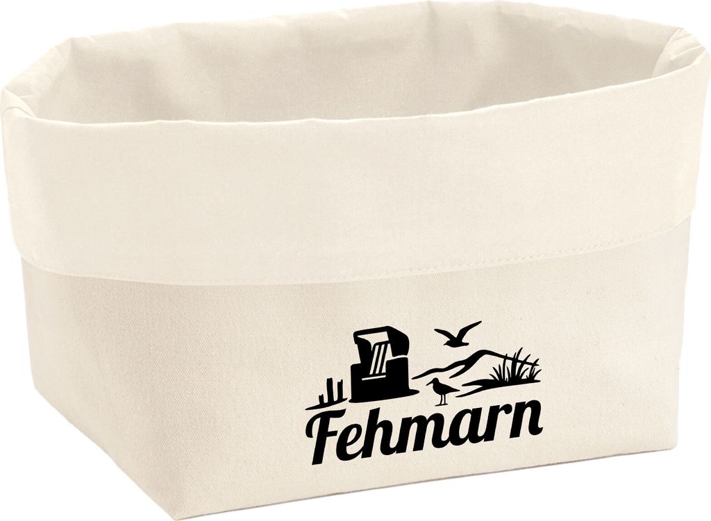 Huuraa Organizer Fehmarn Strandmotiv 8 Liter Large Canvas Baumwolle Utensilo Geschenkidee