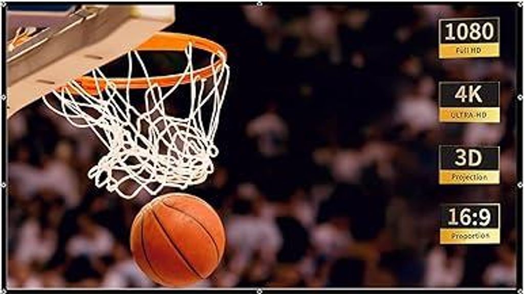 Projector Screen, Canvases for Projectors, Portable Film Screen, Foldable Projection Screen, Projektionsleinwand, für Heimkino, Schulbildung, Bür...