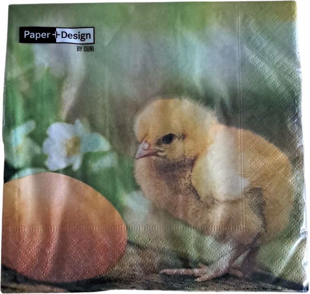 Duni Servetten Huhn mit Ei 33x33cm