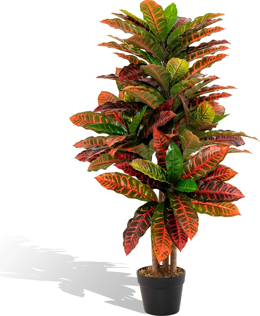 Pianta Artificiale Croton 100 cm COSTWAY | Effetto Naturale Top