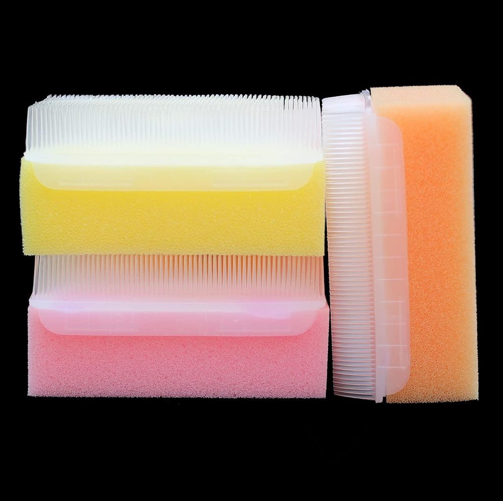 Babybürste, Kopfmassagebürste für Babys, Bürste gegen Milchschorf bei Babys, Babybadebürste, sensorische Bürste und steriler Badeschwamm, dop...