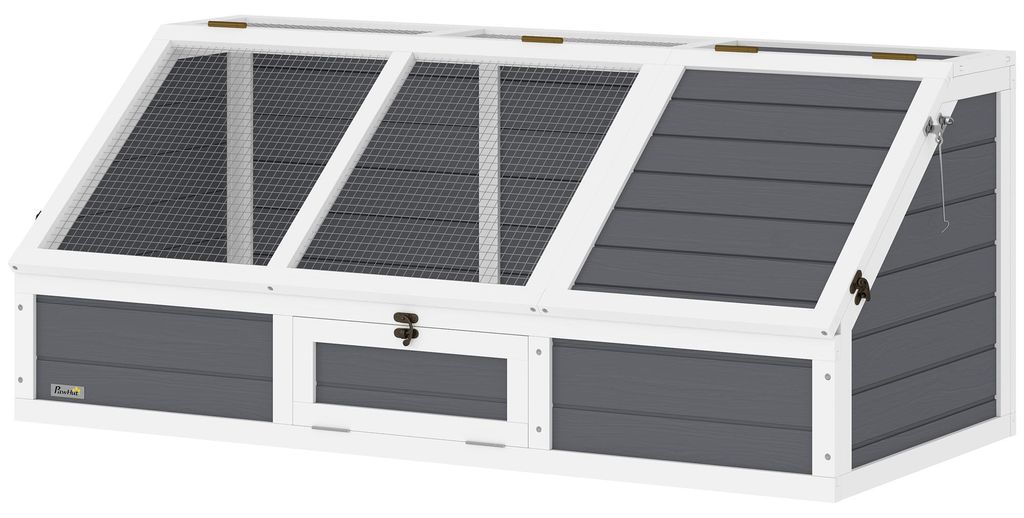 PawHut schildpadhuis van hout, schildpadren met twee Productafbeelding 