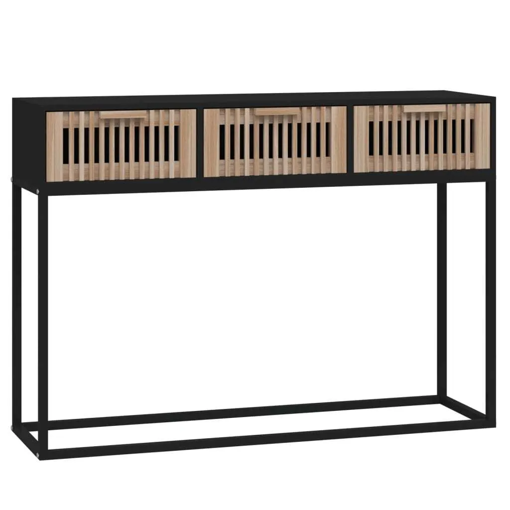 SYFAX™ Consolle Nera 105x30x75 cm - Montaggio Facile e Design Ferro