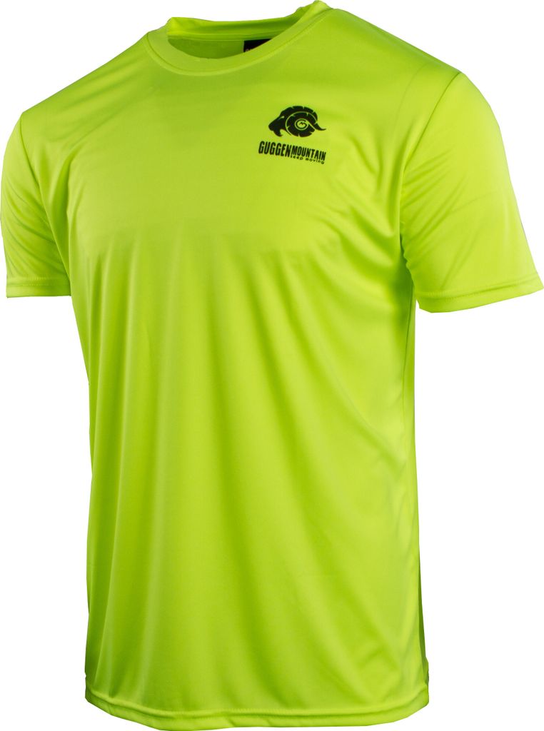 GUGGEN MOUNTAIN Herren Funktiosshirt Funktionswäsche Funktions T-Shirt Sport Outdoor Aktivitäten Schnelltrocknend Kurzarm Atmungsaktive Gelb M