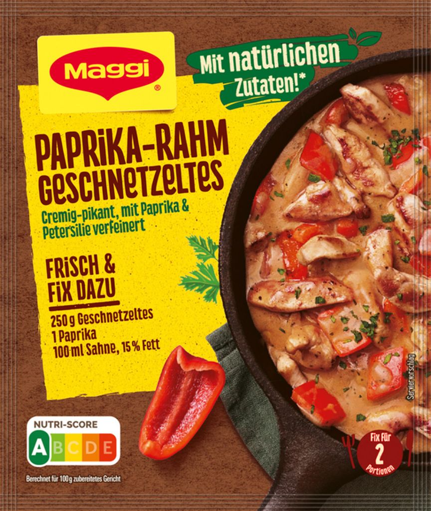 Maggi Fix pour émincés de poivrons à la crème crémeux et Image du produit 