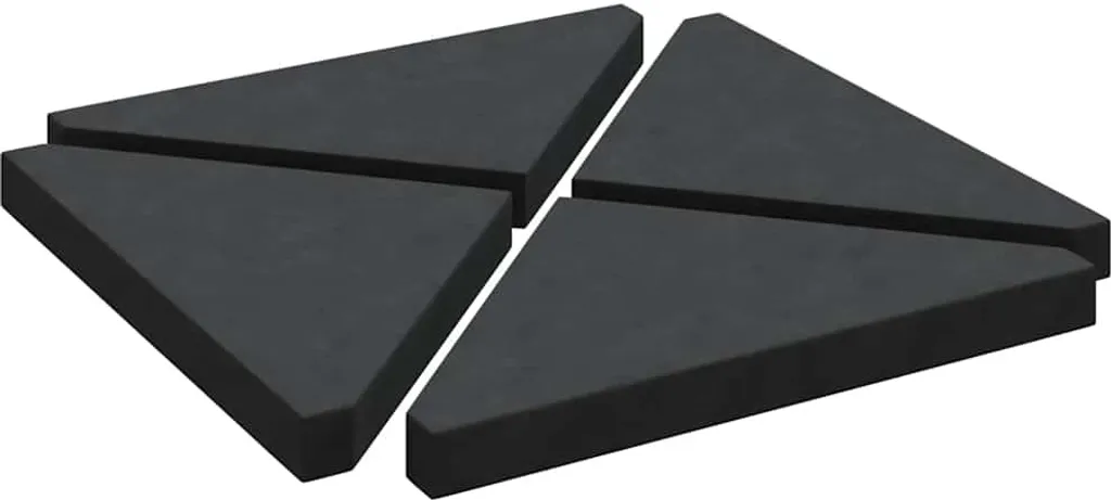 vidaXL Piastre Pesi Ombrellone 4 pz Granito Nero 14kg | Base Stabile