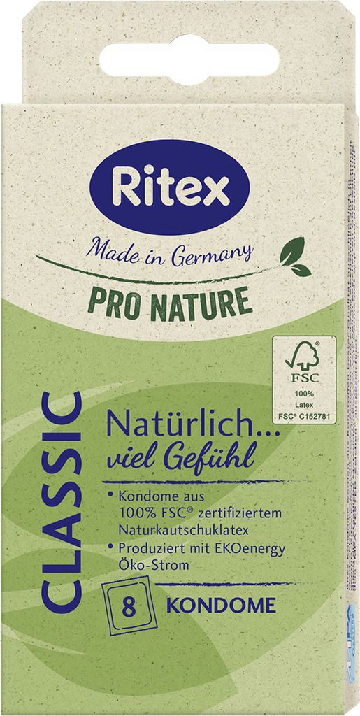 Ritex Pro Nature Classic Kondome Gefühlsecht (8 St)