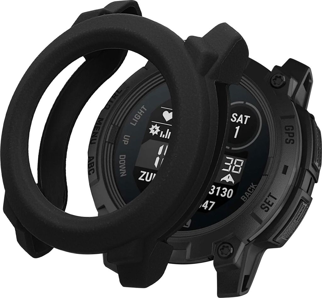 kwmobile Schutzhülle kompatibel mit Garmin Instinct 3 50mm Hülle - Fitness Tracker Case aus TPU - Soft Smartwatch Case Schwarz