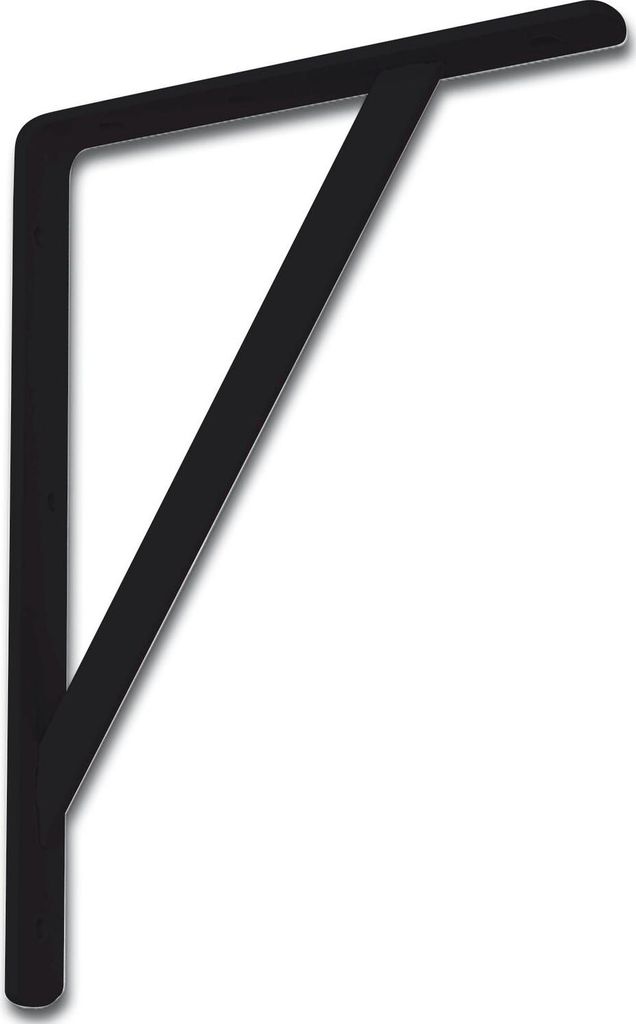 Schwerlastkonsole 150kg - Stegkonsole, Höhe 495mm, Tiefe 330mm, Stahl schwarz pulverbeschichtet