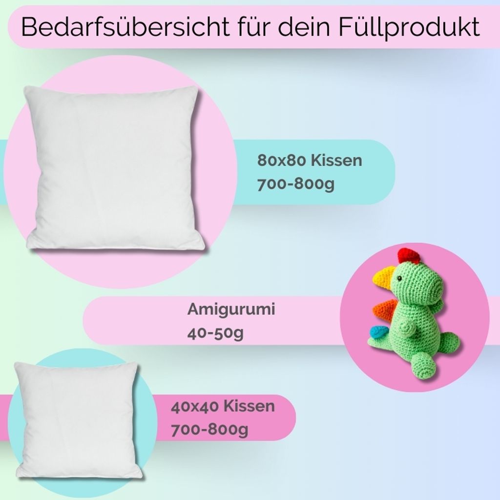 Kissenfüllung Aus Hohlfaser – Superweich & Flauschig, Antiallergen (2/4/6 Stück, 50x70 Cm)