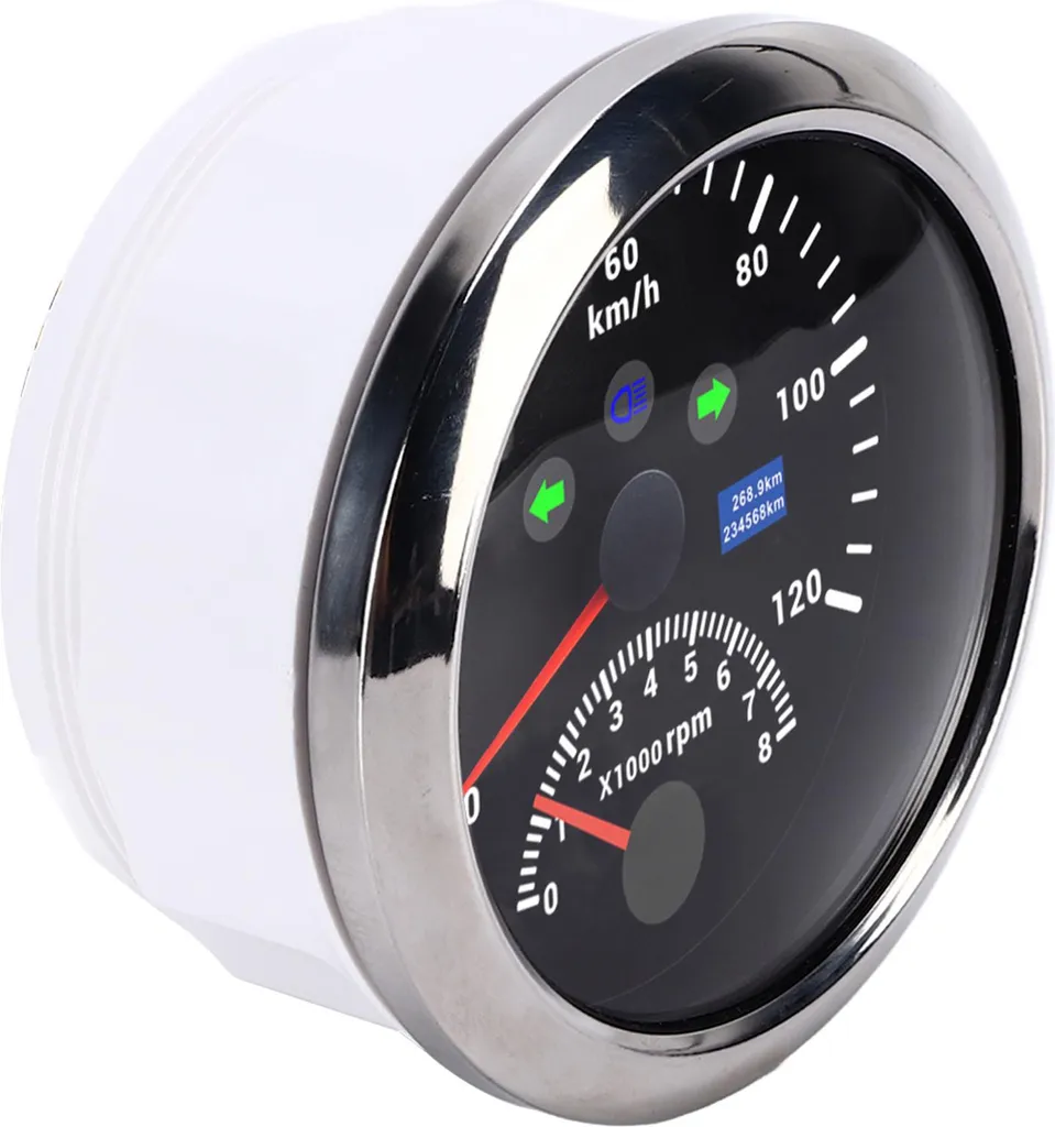 Compteur de vitesse GPS 85mm 120km/h et compte-tours 8000 tr/min LCD