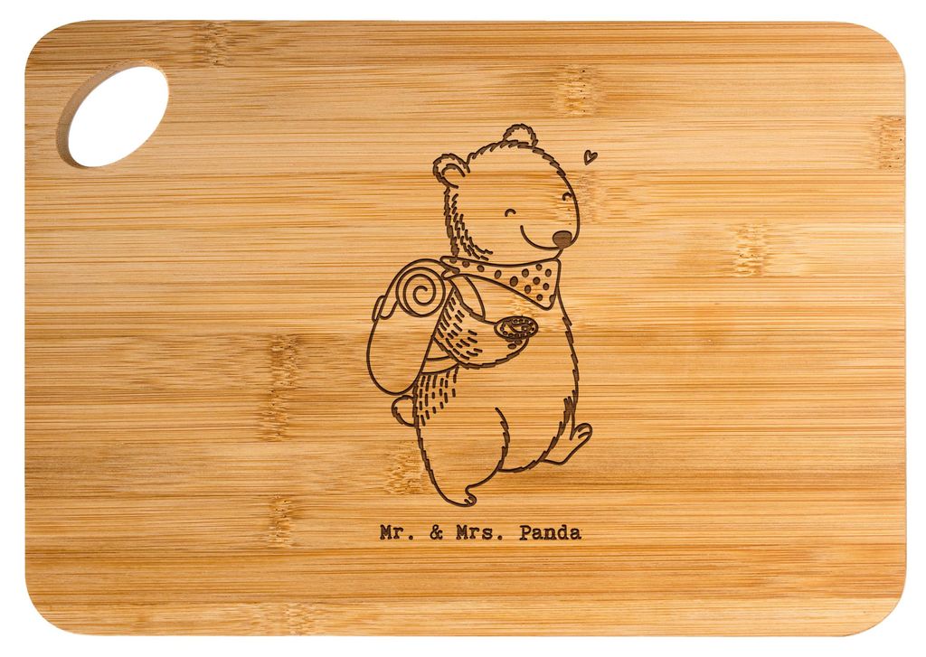 Mr. & Mrs. Panda Schneidebrett Bär Wandern - Transparent - Geschenk, Freizeitsport, Brett, Spazieren, Hackbrett, Natur Entdecken, Outdoor Sport, F...