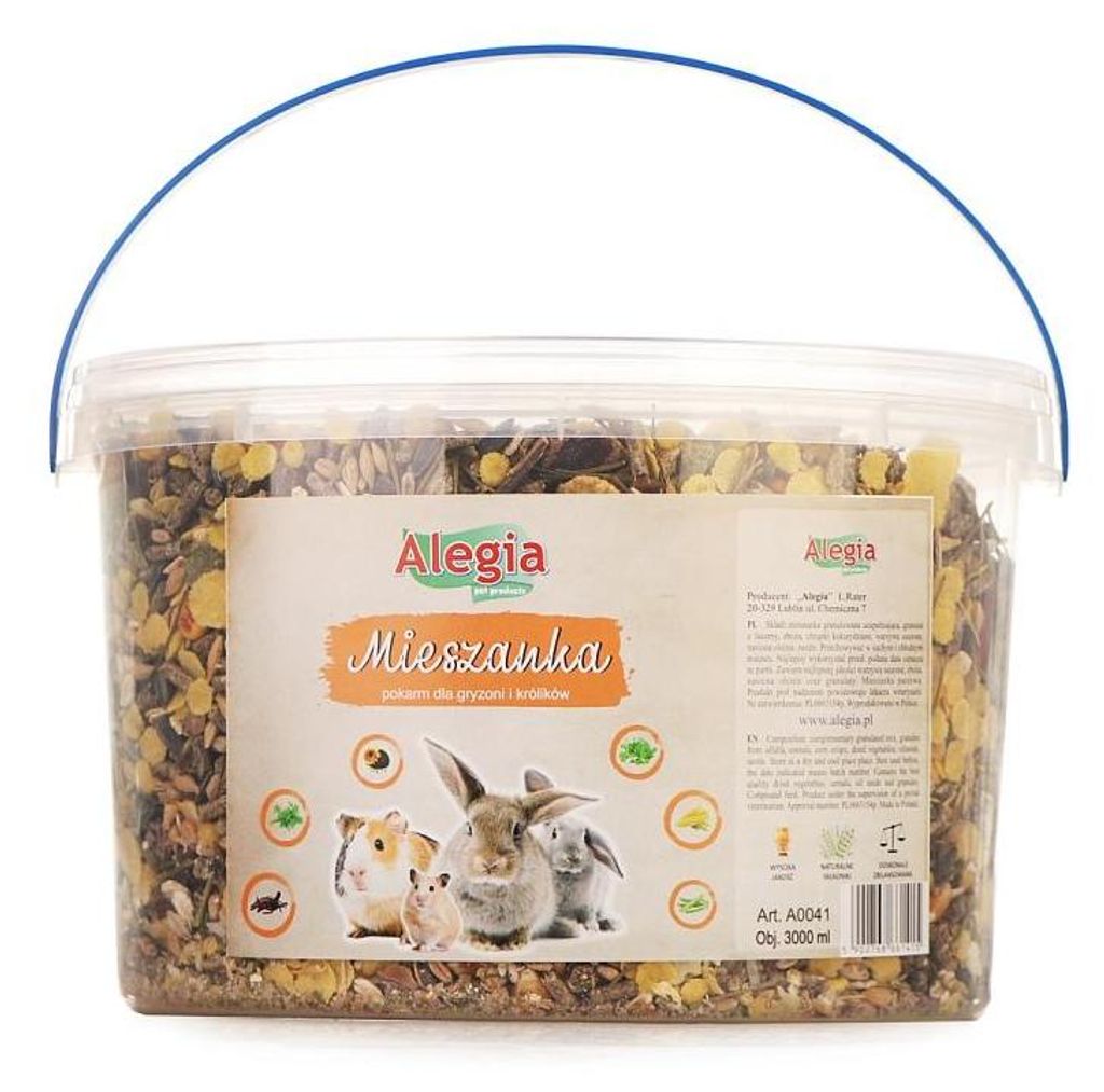 Alegia - Futtermischung für Nagetiere und Kaninchen 3000ml Alegia