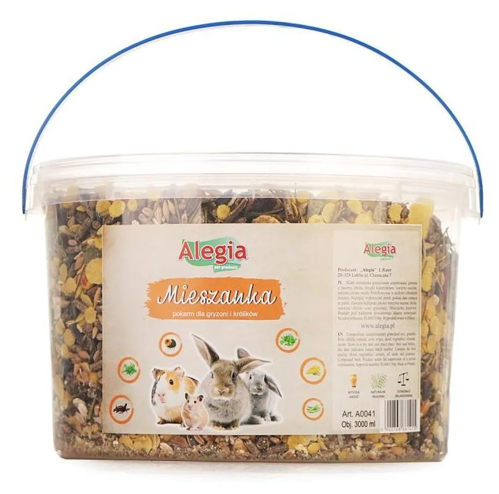 Alegia Mélange Alimentaire Rongeurs et Lapins 3000ml - Mix Naturel