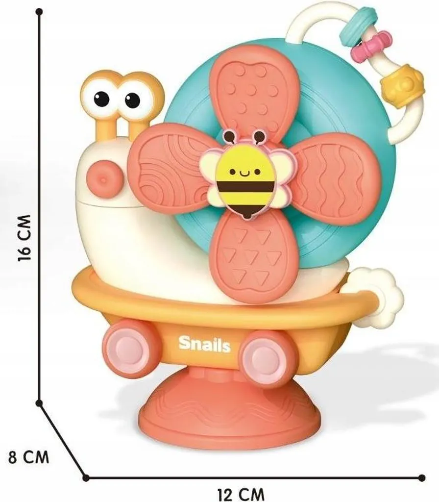 Jouet sensoriel bébé escargot éducatif interactif 4 en 1 multicolore
