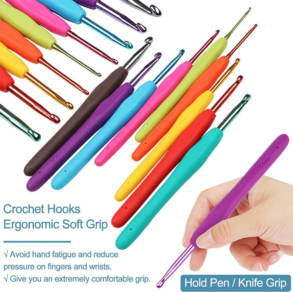 Häkelnadel Set, Ergonomisch Häckelnadelnset 59 Stück Produktbild 3