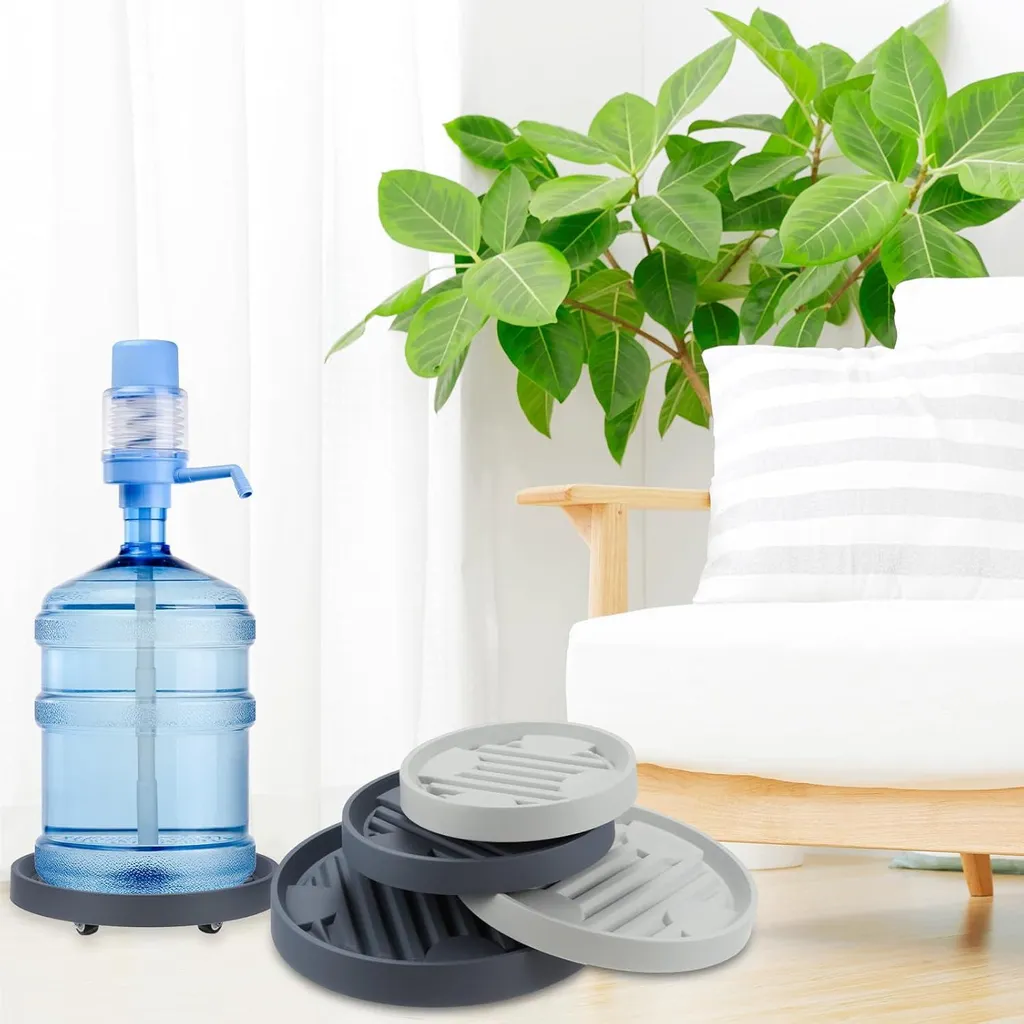 Support pour plantes avec roues 22 cm - Pack de 2 Dolly 360° Gris