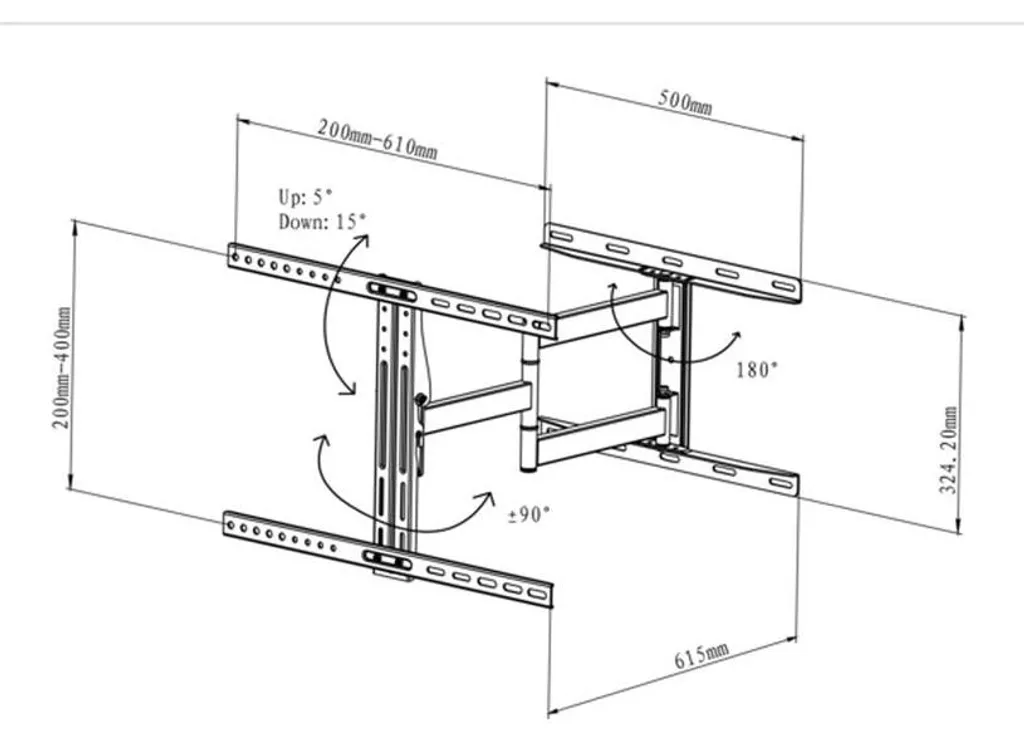 Support TV 85 Pouces Anti-Reflet ViVanco 37982 Noir Installation Facile - 2