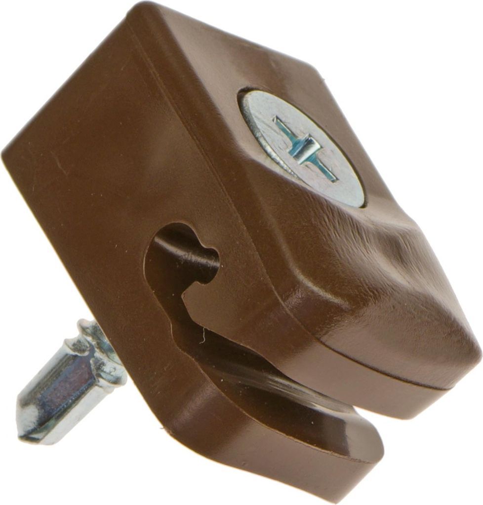 Drahthalter mit Schraube Spanndrahthalter 16mm x 26mm – braun / 1 Stück