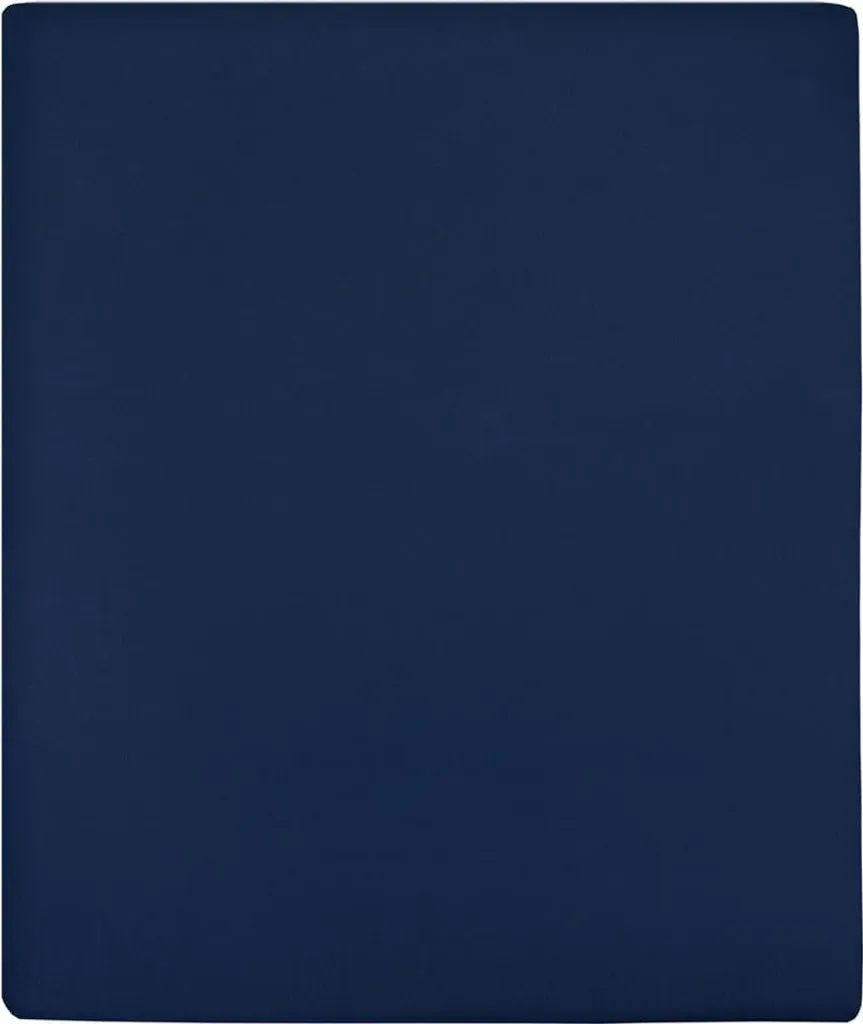 Set 2 Lenzuola con Angoli Jersey Navy 160x200 | The Living Store