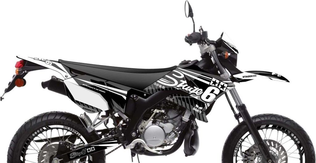 Stage6 White Deco Grafikset für Yamaha Dt 50