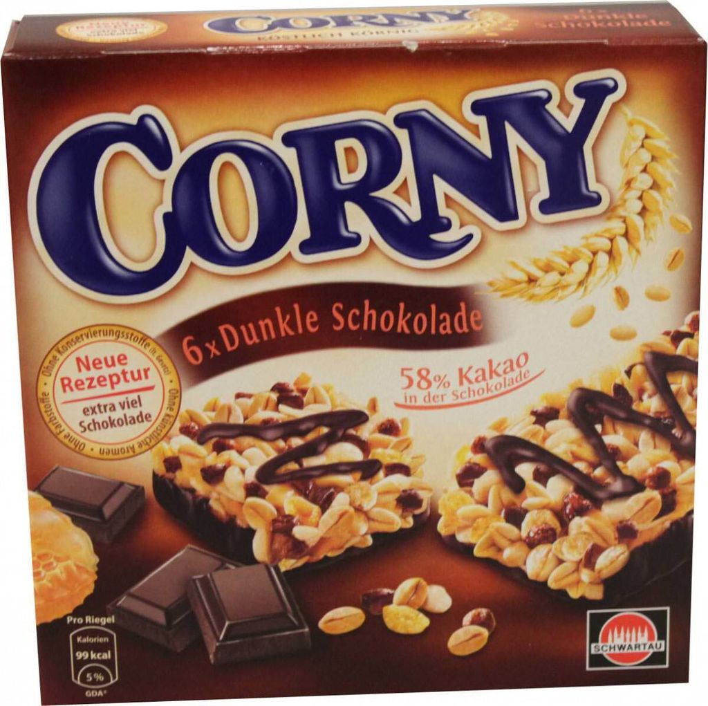 Cioccolato fondente Schwartau Corny 6 x 23g Immagine del prodotto 