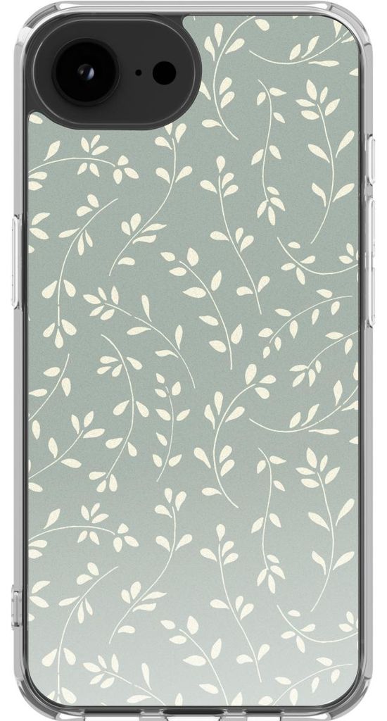 imoshion Design Hülle iPhone 16e - Smoke Green Flowers