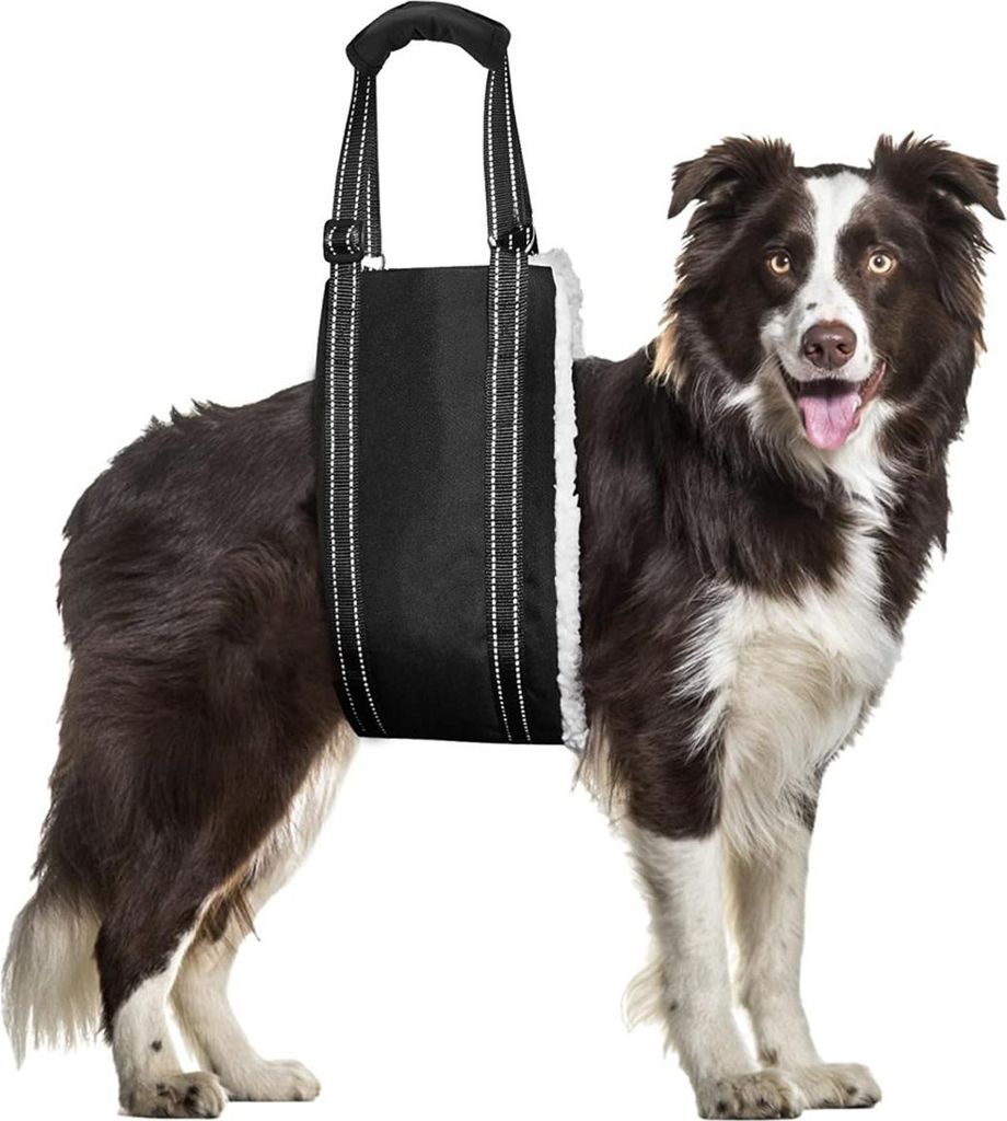 Dog Lift Chest Carrier for Large Dogs Back Leg Support, Curved Plush Lining Dog Sling Carrier, Adjustable Dog Support Chest Carrier Helps Seniors, ...