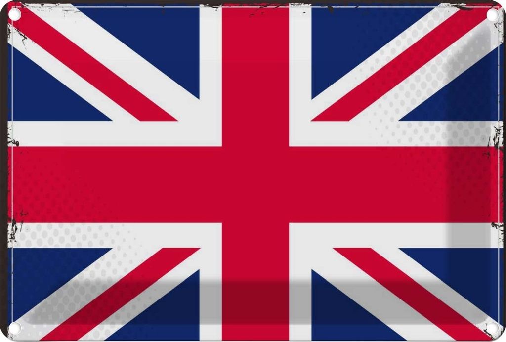 vianmo Blechschild 20x30 cm Union Jack United Kingdom Flagge Fahne Wappen