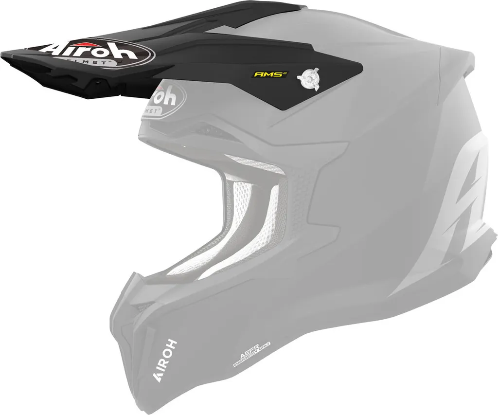 Visière de Casque Airoh Strycker Noir Mat Haute Résistance Chocs